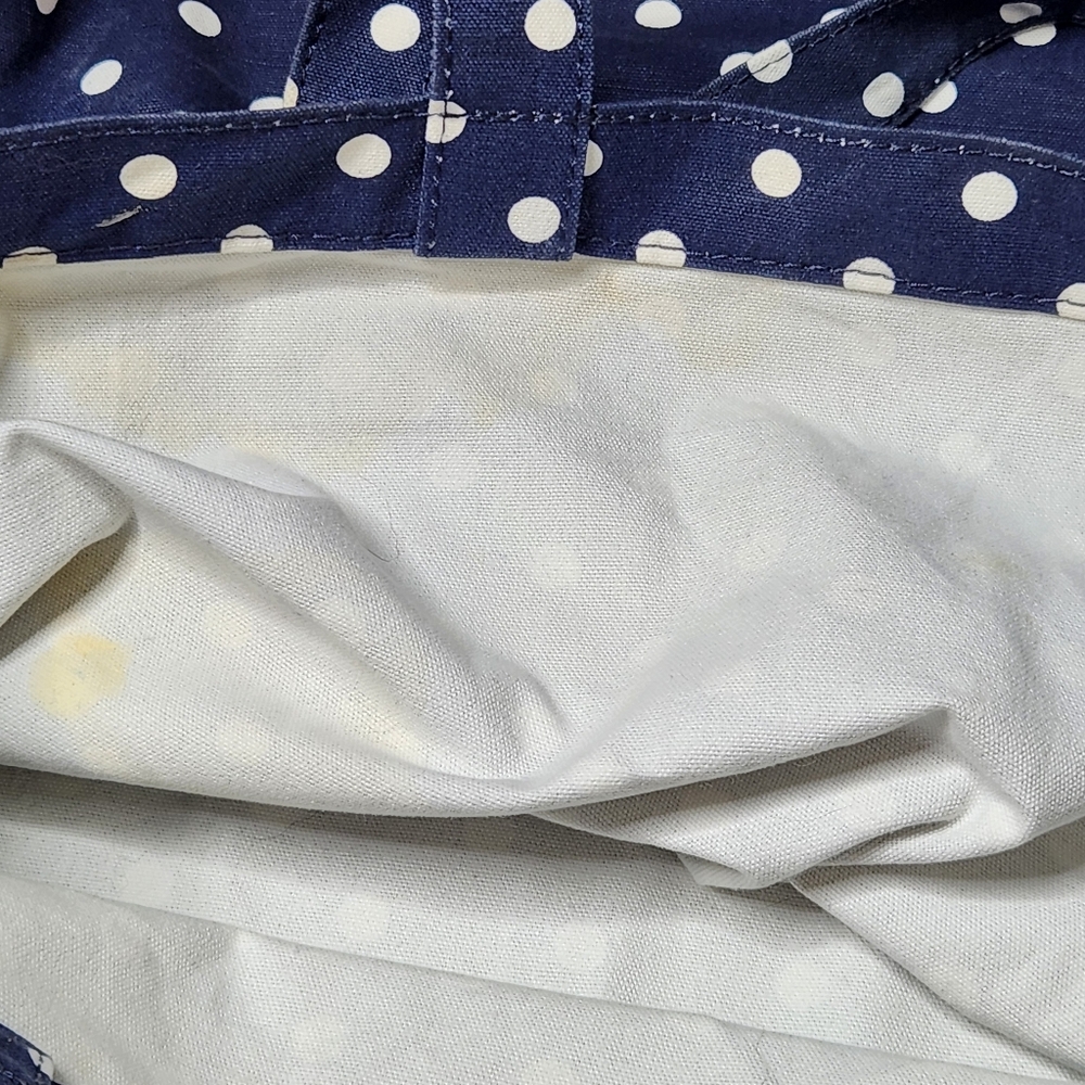 J Crew Reusable Everyday Canvas Tote in Polka Dot - Picture 4 of 5